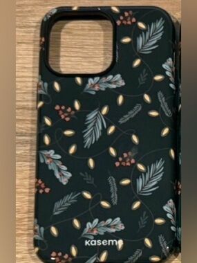 Kasem Black Floral Protective Phone 14promax